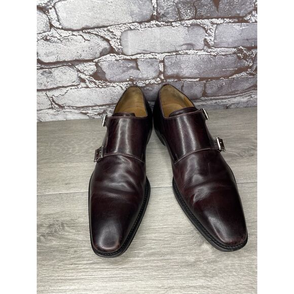 Magnanni Dark Cordovan Monk Strap Classic Dress Shoes Men Sz 8.5M US/42EU Spain - Picture 6 of 16